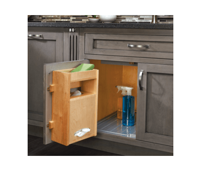 Rev-A-Shelf - 10-1/2" Maple Door Storage Plastic Bag Holder