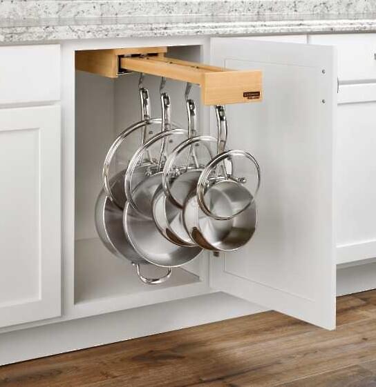 Rev-A-Shelf - 14-3/4" Depth Maple Base Cabinet Pullout Glideware w/Blumotion Soft-Close