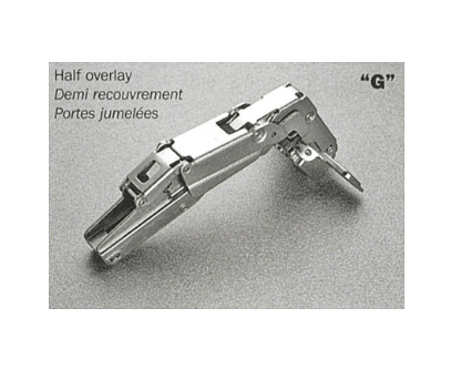 Salice - 165° Screw-on Half Overlay Self-Close Hinge