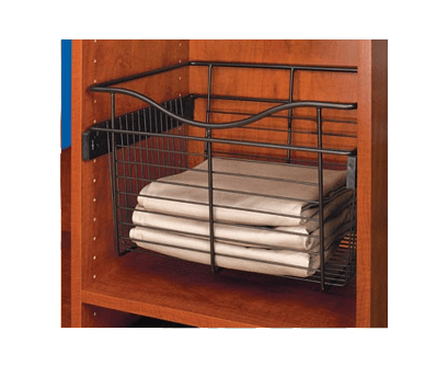 Rev-A-Shelf - 18"W x 16"D x 7"H - Oil Rubbed Bronze Wire Basket Pullout for Closet