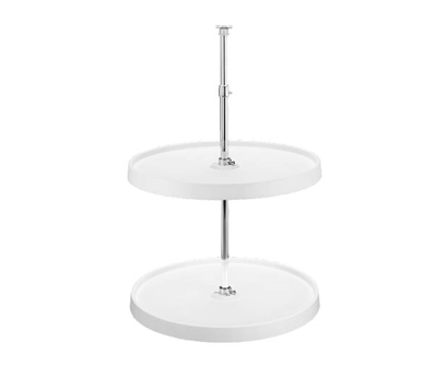 Rev-A-Shelf - 18" White Full Circle Polymer 2 Shelf Independently Rotating