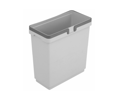 Salice - 32qt Silver Polystyrene Waste Bin With Handle