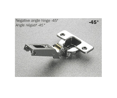 Salice - Negative 45° Angle Dowel Self-Close Clip-on Hinge