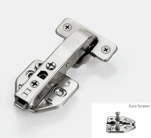 90º Blind Corner Soft Closing Hinge and Mounting Plate With Euro Screw